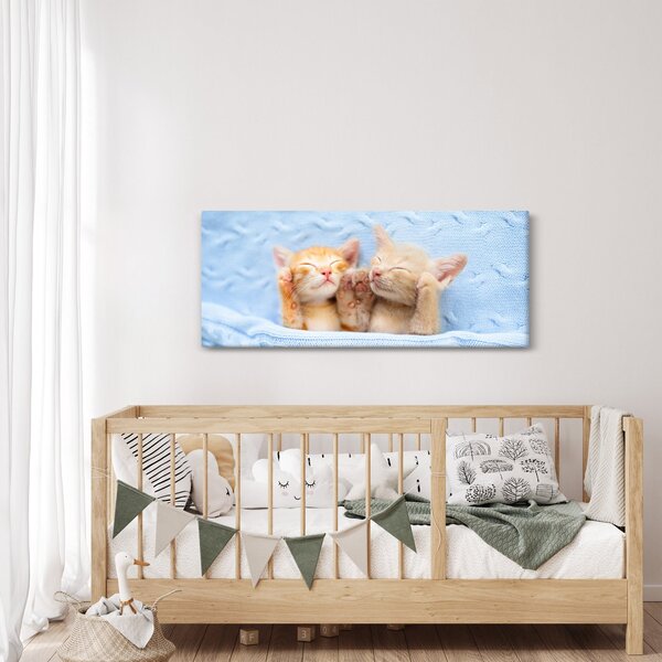 Slika - Mačići koji spavaju (120x50 cm)