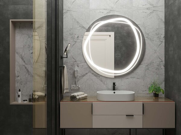 Okruglo ogledalo s LED osvjetljenjem C9 premium