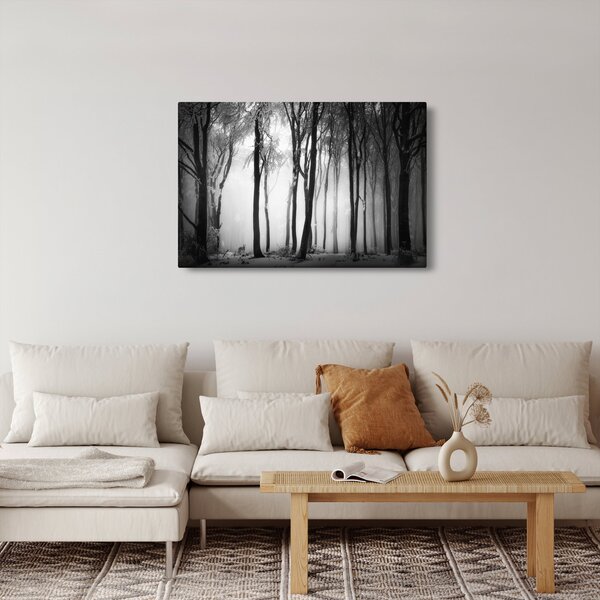 Slika - Vuk u mračnoj šumi (90x60 cm)