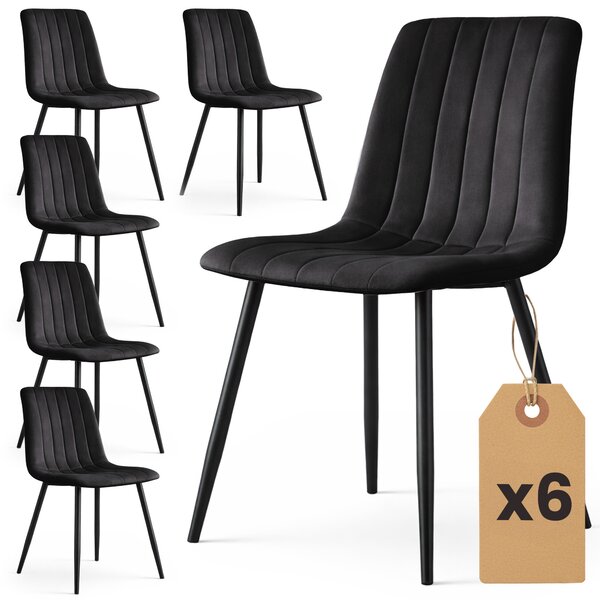 Set blagovaonskih stolica (6 kom.) Lingoo (crna)
