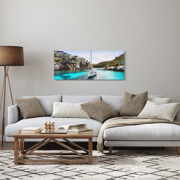 Slika - Plaža sa jedrilicom (120x50 cm)