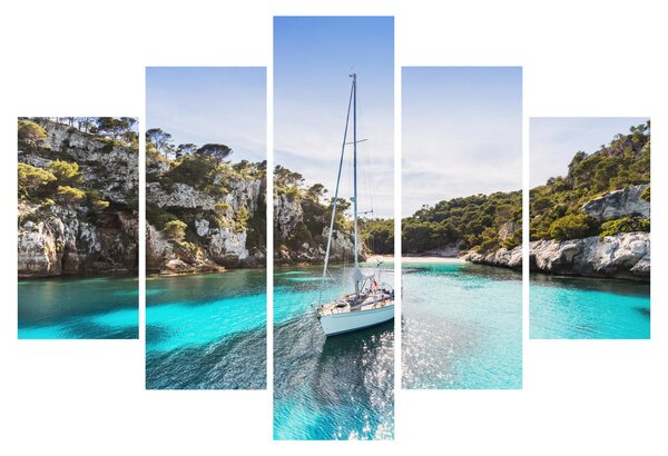 Slika - Plaža sa jedrilicom (150x105 cm)