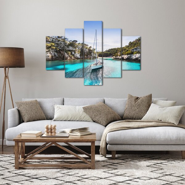 Slika - Plaža sa jedrilicom (150x105 cm)