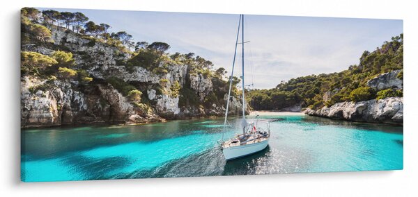 Slika - Plaža sa jedrilicom (120x50 cm)