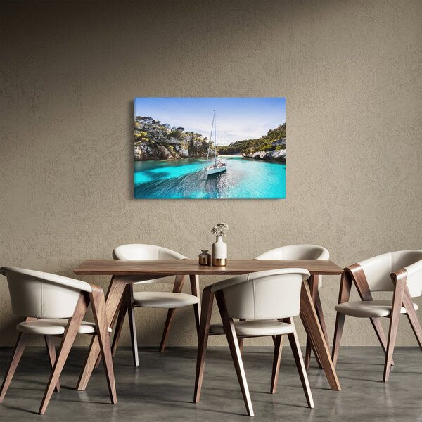 Slika - Plaža sa jedrilicom (90x60 cm)