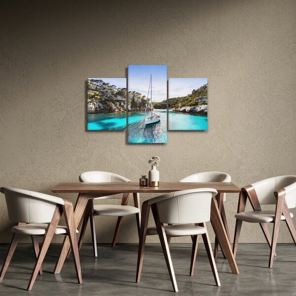 Slika - Plaža sa jedrilicom (90x60 cm)