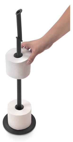 Mat crni željezan držač za WC papir Lava – Metaltex