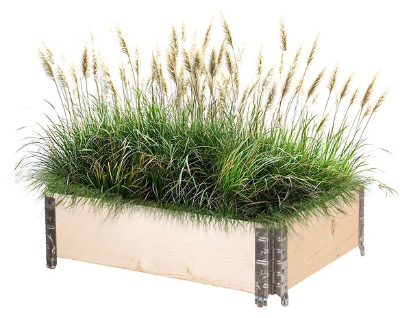 ATMOWOOD Drvena podignuta gredica s metalnim dijelovima 80 x 60 x 20 cm