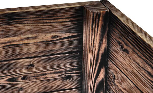 ATMOWOOD Drvena podignuta gredica 120 x 120 x 20 cm - pougljena