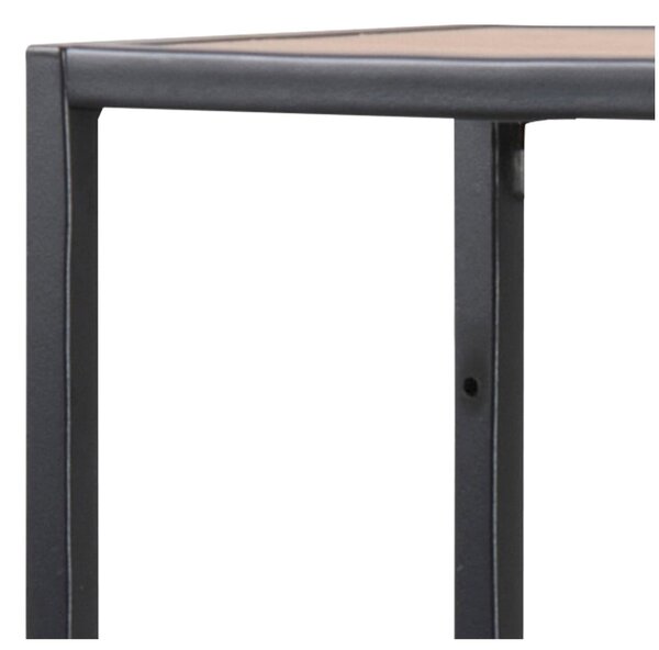 Crna/u prirodnoj boji zidna polica u dekoru hrasta 75x91 cm Seaford – Actona