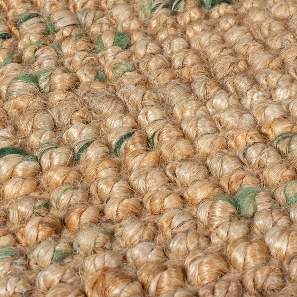 Zelena/u prirodnoj boji obostrana/ručno rađena jutena staza 60x230 cm Jute Boucle Green – Flair Rugs