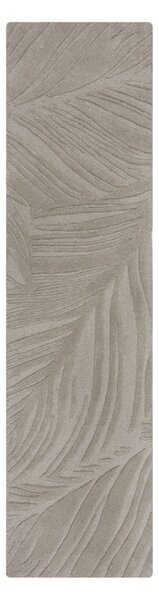 Svijetlo siva vunena staza 60x230 cm Lino Leaf - Flair Rugs