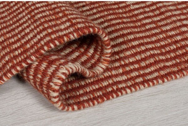 Narančasta vunena staza Flair Rugs Anu, 60 x 200 cm