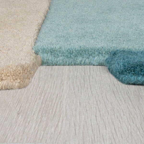 Plava/bež vunena staza 60x230 cm Abstract Collage – Flair Rugs