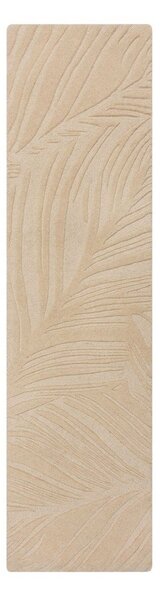 Bež vunena staza 60x230 cm Lino Leaf - Flair Rugs