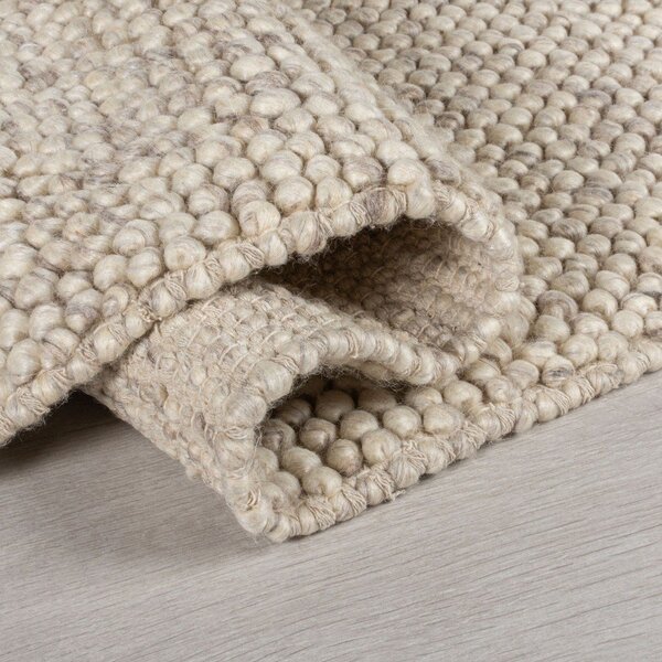 Svijetlo siva ručno rađena staza od mješavine vune 60x230 cm Minerals – Flair Rugs