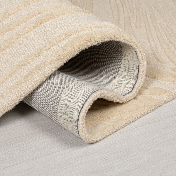 Bež vunena staza 60x230 cm Lino Leaf - Flair Rugs