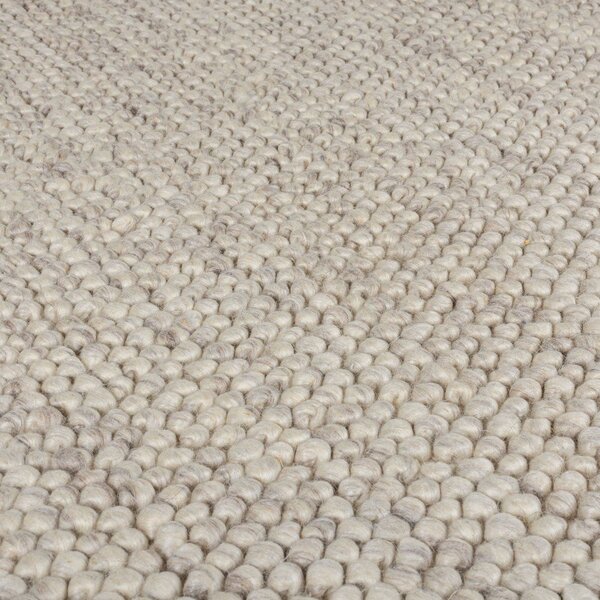 Svijetlo siva ručno rađena staza od mješavine vune 60x230 cm Minerals – Flair Rugs