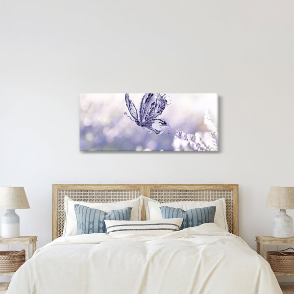 Slika - Leptir i lavanda (120x50 cm)