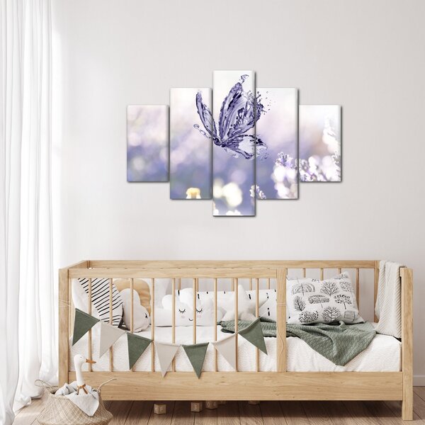 Slika - Leptir i lavanda (150x105 cm)
