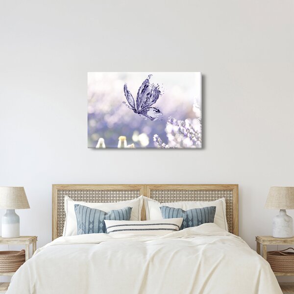 Slika - Leptir i lavanda (90x60 cm)