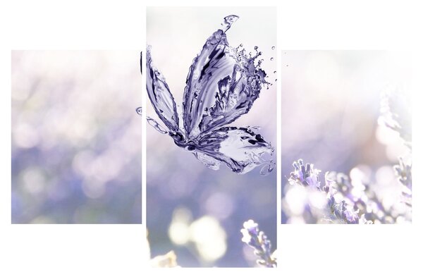 Slika - Leptir i lavanda (90x60 cm)