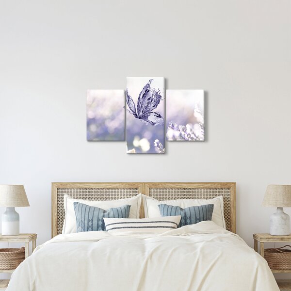 Slika - Leptir i lavanda (90x60 cm)