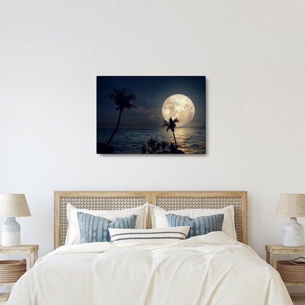 Slika - Plaža s punim mjesecom (70x50 cm)