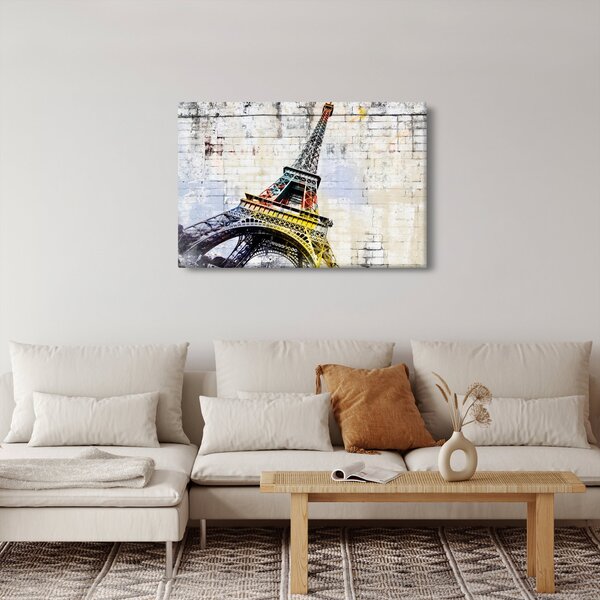 Slika - Digitalna umjetnost Eiffelovog tornja (90x60 cm)