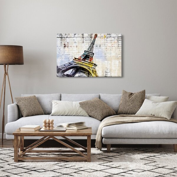 Slika - Digitalna umjetnost Eiffelovog tornja (90x60 cm)