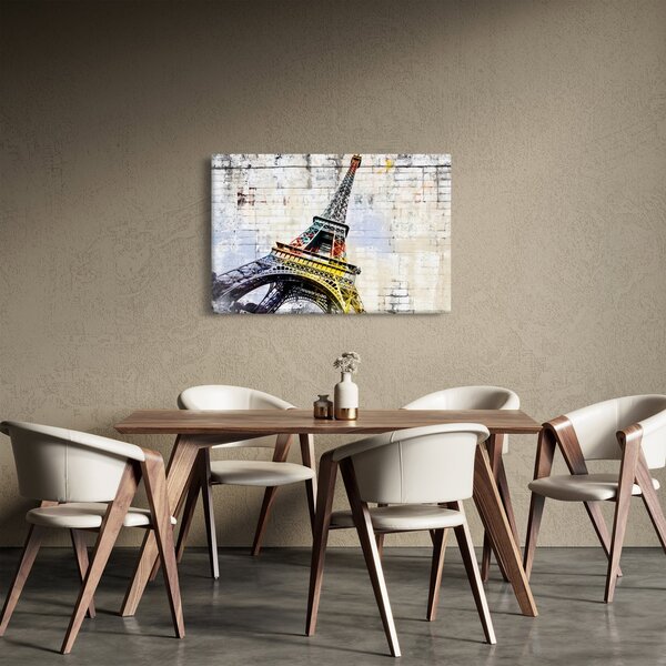 Slika - Digitalna umjetnost Eiffelovog tornja (90x60 cm)