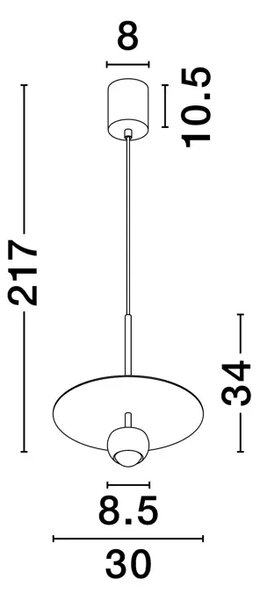 EDEM VISILICA LED/3000K/8W/590LmBEŽ NL9870045