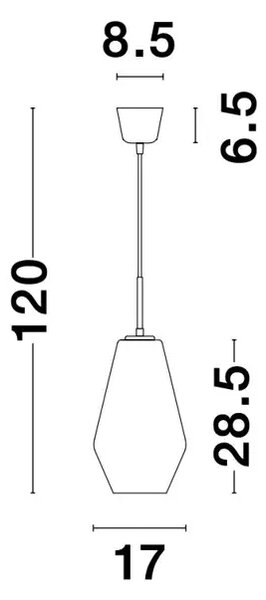 VEIRO VISILICA E27 /IP20/CRNA & KROM NL9724101