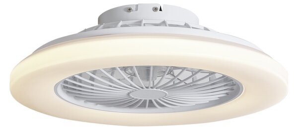 Stropni ventilator bijeli 48,5 cm uklj. LED prigušiva s daljinskim upravljačem - Clemo