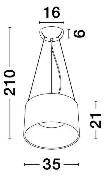ATIL VISILICA LED/3000K/24W/1268Lm/CRNA NL9870015