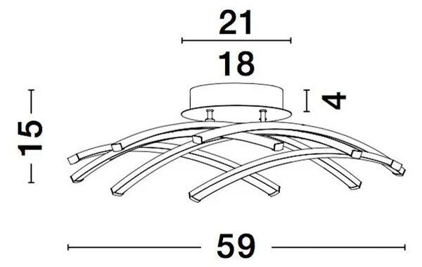 NARVI PLAFONSKA SVJETILJKA LED 36W/3000K/1800lm/DIMM/IP20/CRNA NL9848136