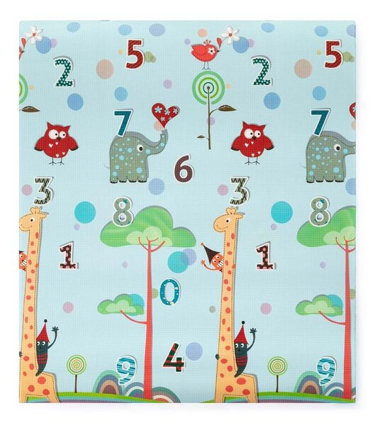 PETITE&MARS Dvostrana podloga za igru Joy Max, Giraffe&Sea 180x150 cm
