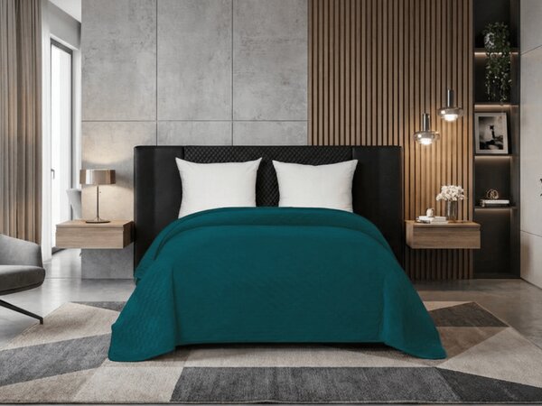 Baršunasti prekrivač za krevet ASTRALIA, petrol boje Dimenzije: 170 x 210 cm