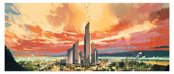 Slika - Oslikani grad (120x50 cm)