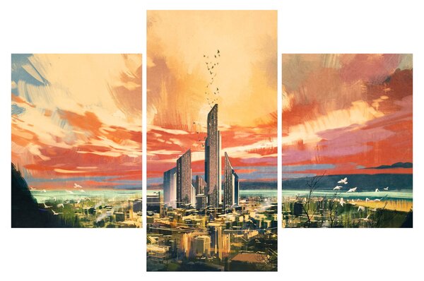 Slika - Oslikani grad (90x60 cm)