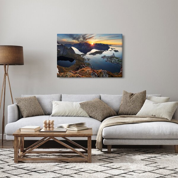 Slika - Planinski pejzaž, Norveška (90x60 cm)