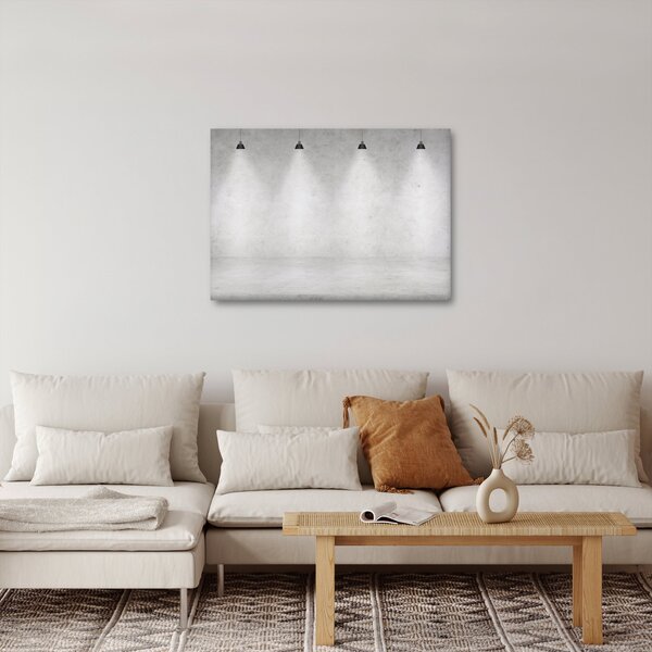 Slika - Betonski zid sa svjetlima (70x50 cm)