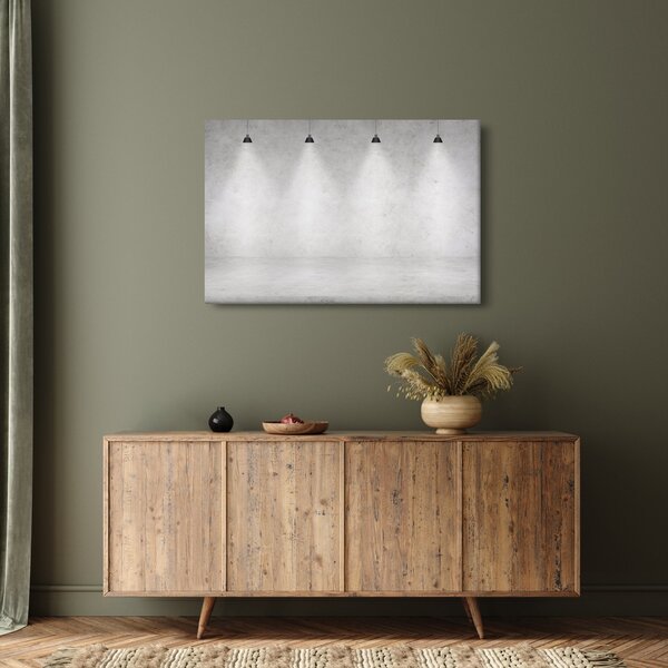 Slika - Betonski zid sa svjetlima (90x60 cm)
