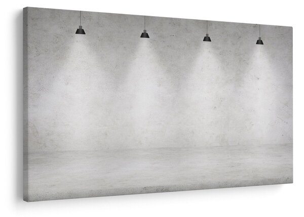 Slika - Betonski zid sa svjetlima (90x60 cm)