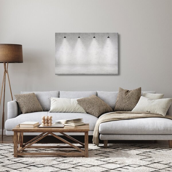 Slika - Betonski zid sa svjetlima (90x60 cm)