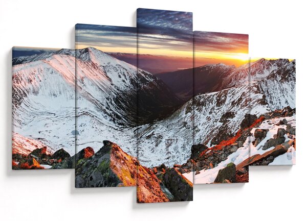 Slika - Zimska planinska panorama (150x105 cm)