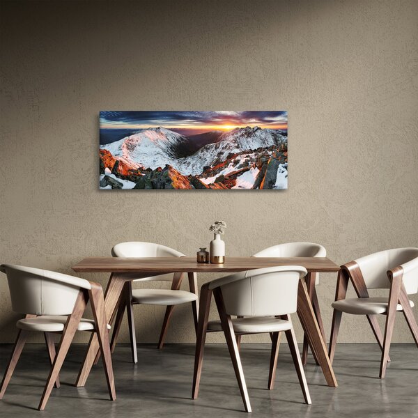 Slika - Zimska planinska panorama (120x50 cm)