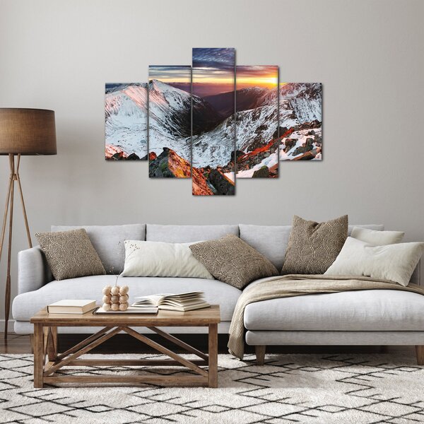 Slika - Zimska planinska panorama (150x105 cm)