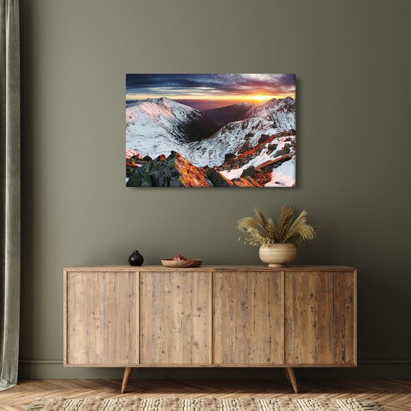 Slika - Zimska planinska panorama (90x60 cm)