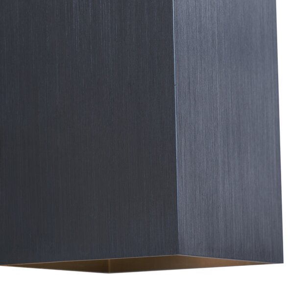 Moderna zidna svjetiljka boje metala kvadratna s 2 svjetla GU10 50mm - Sandy
